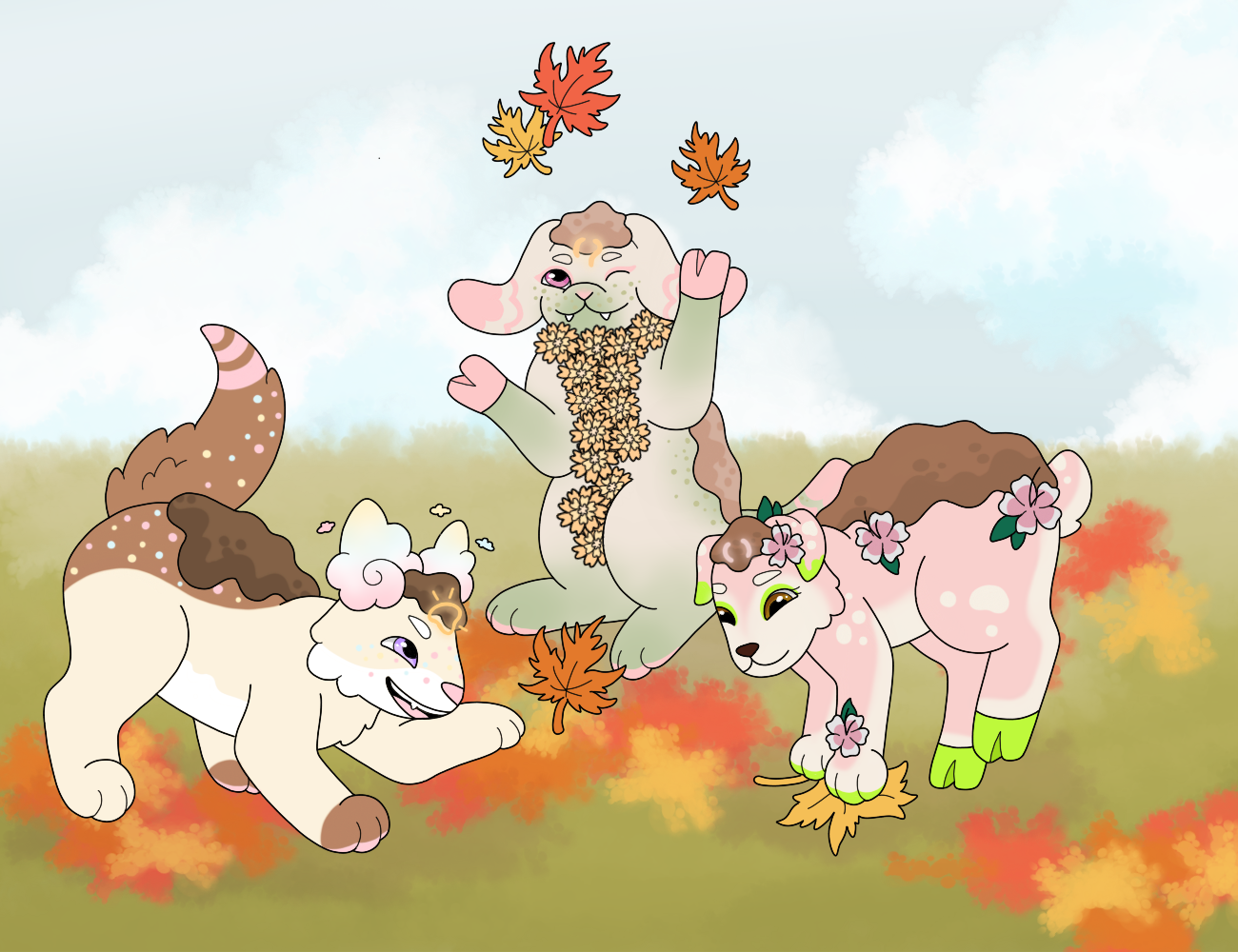 Frolicking in the Leaves